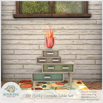 Second Life Marketplace - DD Quirky Console Table Set /ADD